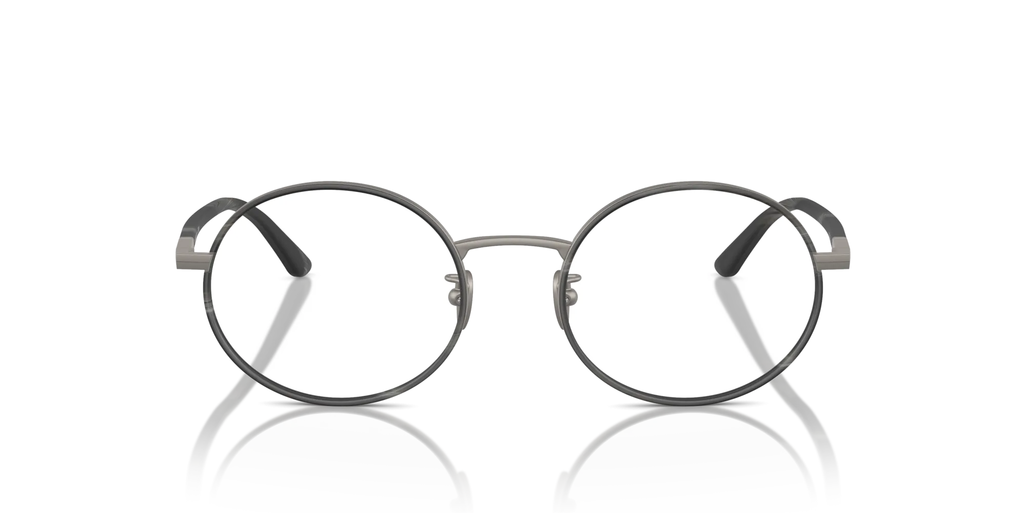 Giorgio Armani AR5145J 3378 Montature da vista Acciaio Grigio Trasparente Rotonda Normale - immagine 3
