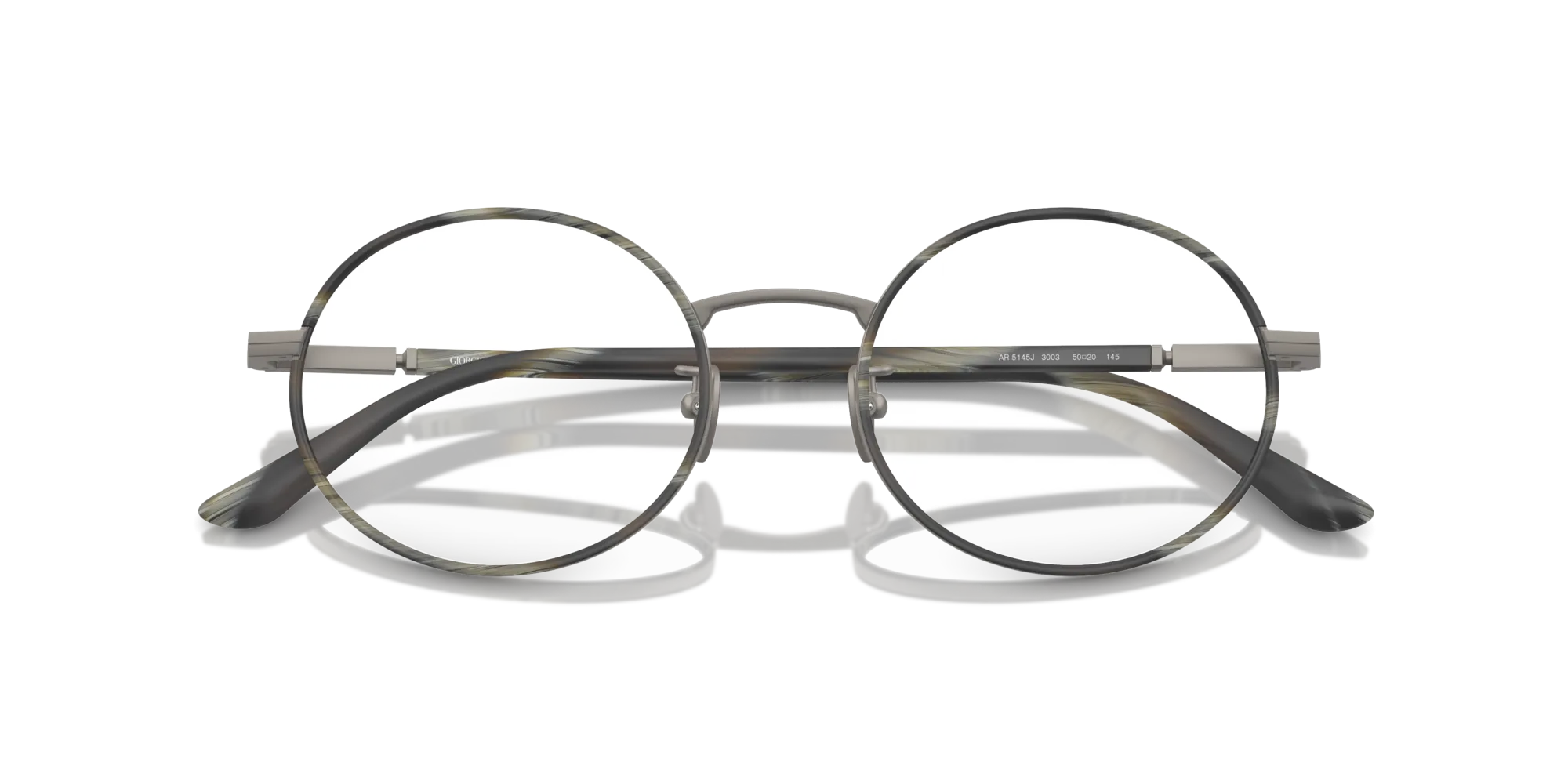 Giorgio Armani AR5145J 3003 Montature da vista Acciaio Grigio Rotonda Normale - immagine 2