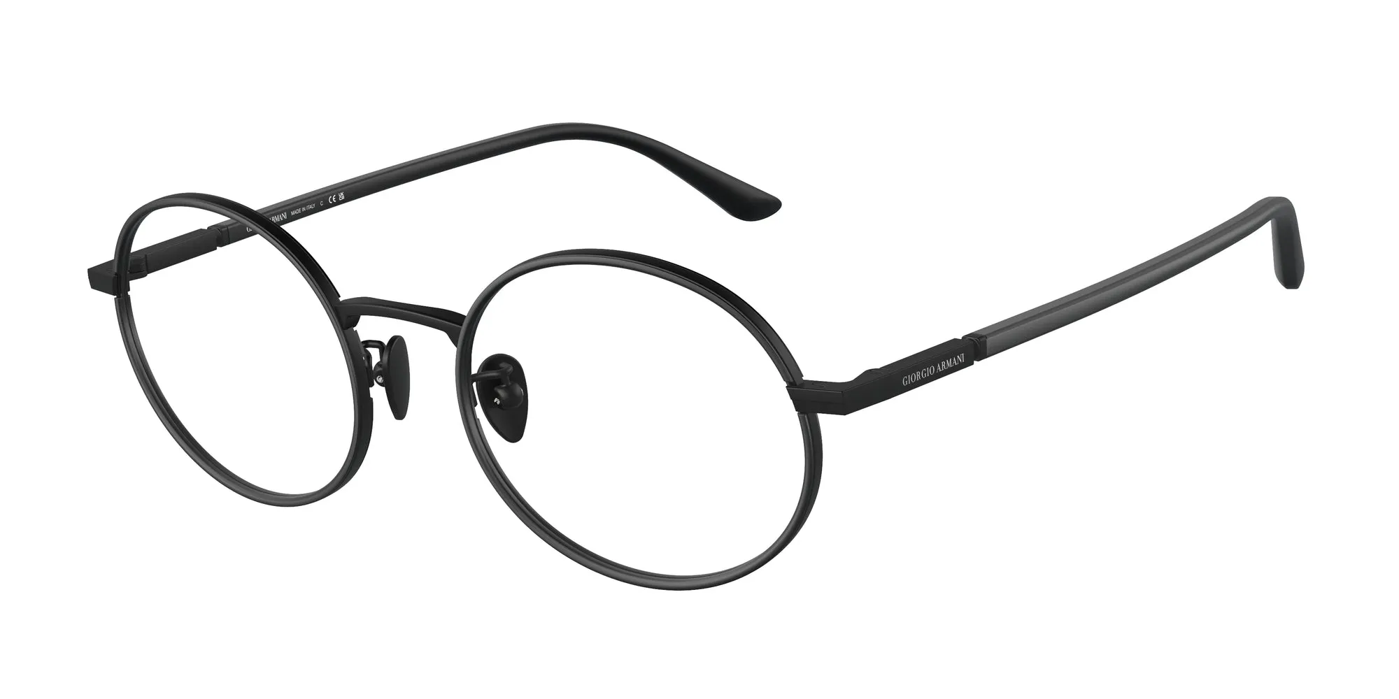 Giorgio Armani AR5145J 3001 Montature da vista Acciaio Nero Rotonda Normale - immagine 1