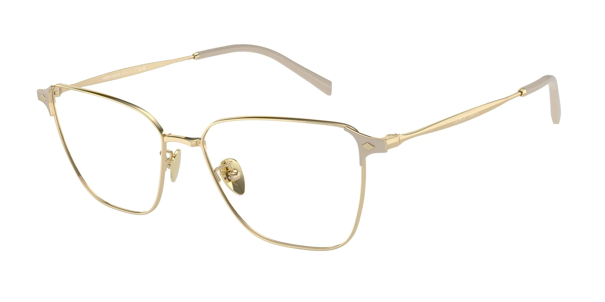 Giorgio Armani AR5144 3377 Montature da vista Acciaio Oro Trasparente Pillow Normale - immagine 1