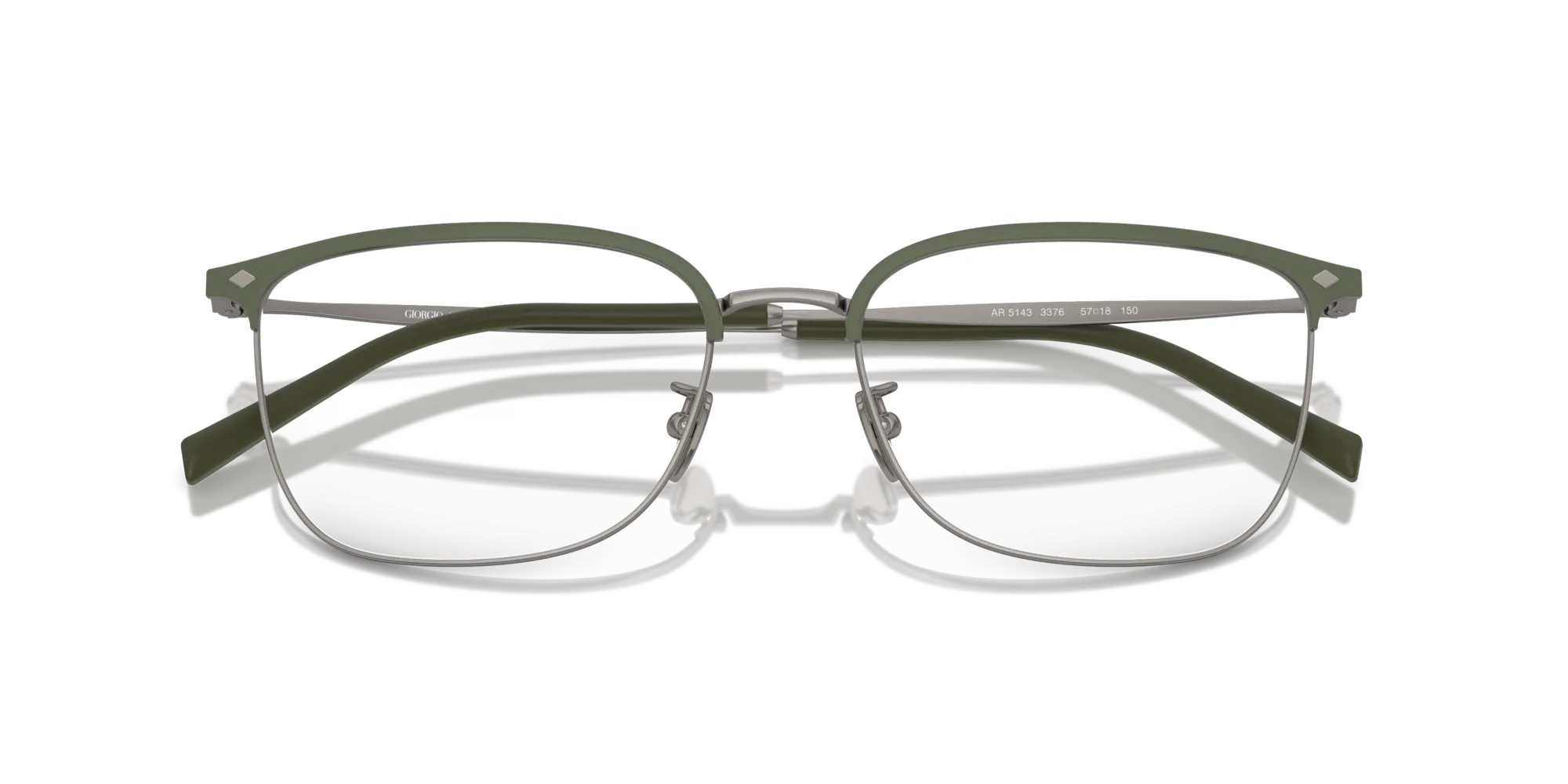 Giorgio Armani AR5143 3376 Montature da vista Acciaio Grigio Squadrata Normale - immagine 2