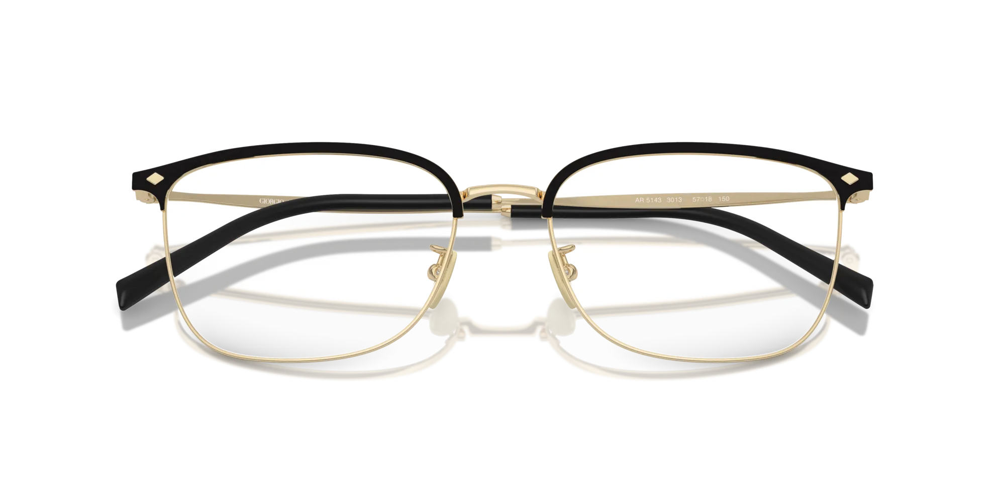Giorgio Armani AR5143 3013 Montature da vista Acciaio Oro Trasparente Squadrata Normale - immagine 2