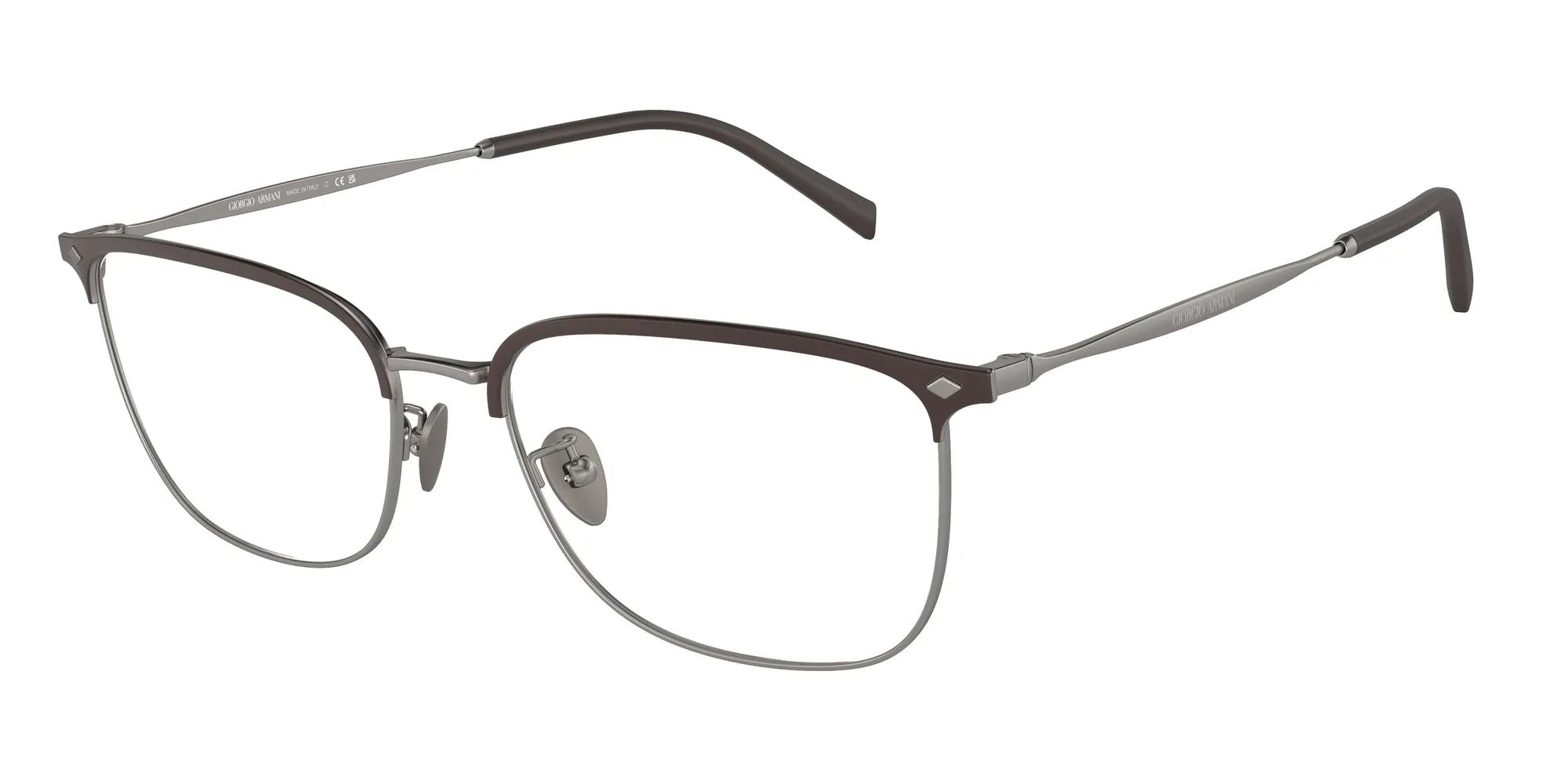 Giorgio Armani AR5143 3003 Montature da vista Acciaio Grigio Trasparente Squadrata Normale - immagine 1