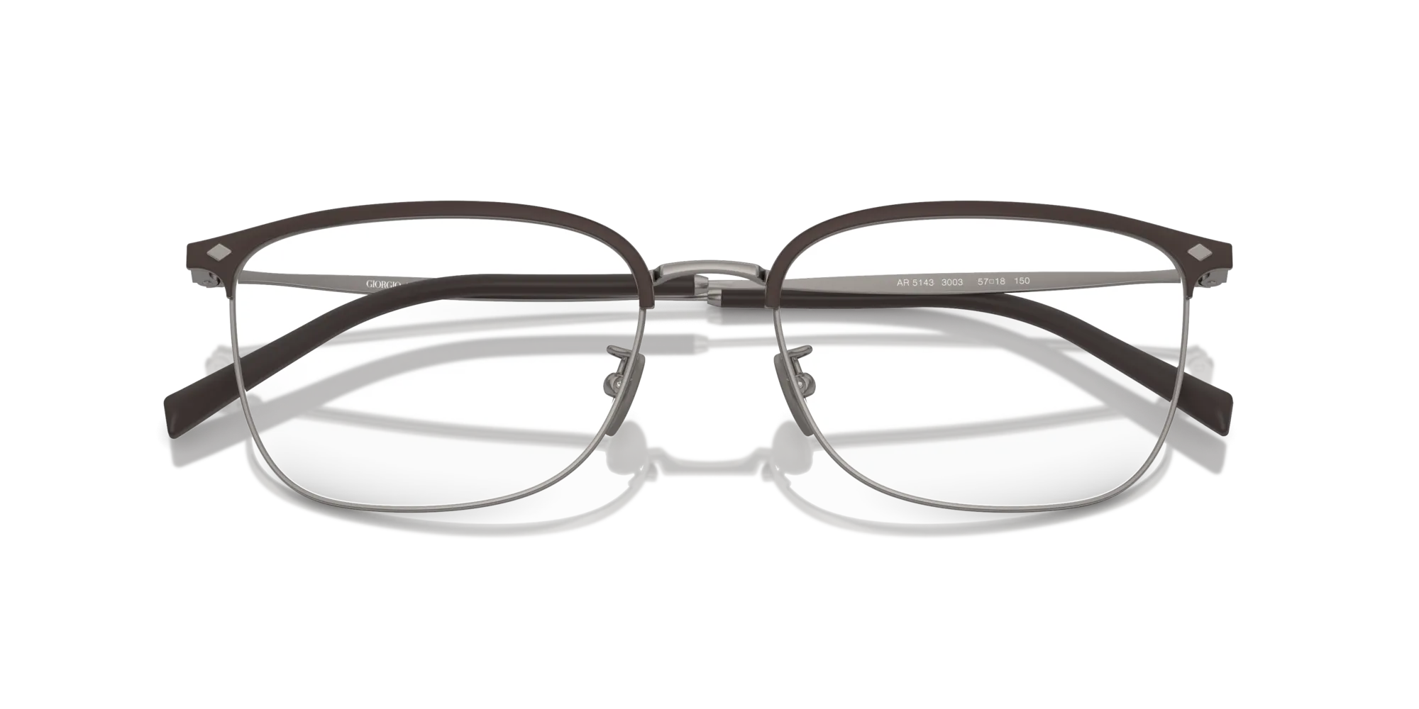 Giorgio Armani AR5143 3003 Montature da vista Acciaio Grigio Squadrata Normale - immagine 2