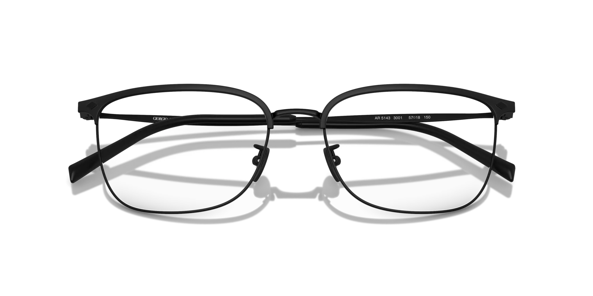 Giorgio Armani AR5143 3001 Montature da vista Acciaio Nero Squadrata Normale - immagine 2