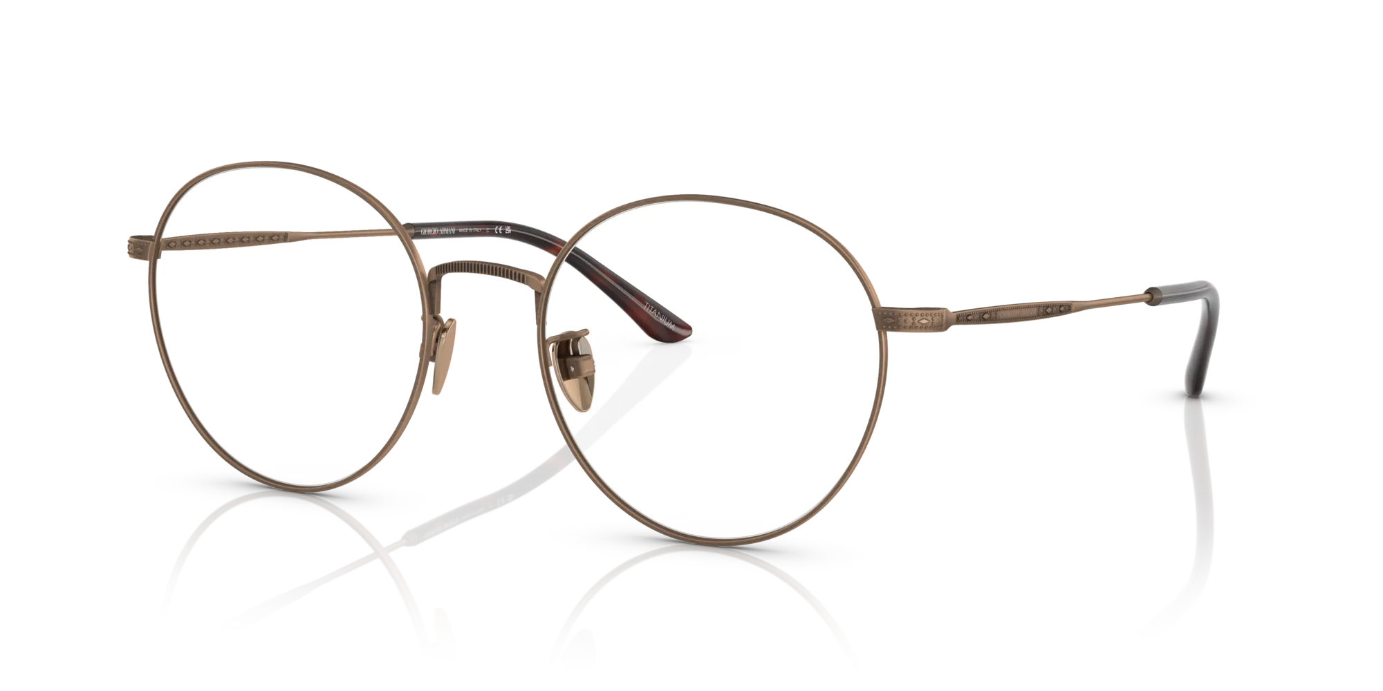 Giorgio Armani AR5131TD 3335 Montature da vista Titanio Marrone Pantos Normale - immagine 4