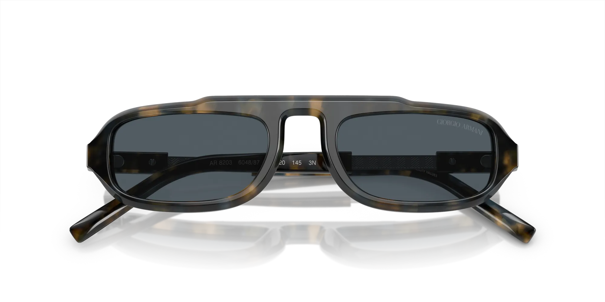 Giorgio Armani AR8203 604887 Occhiali da sole Acetato Blu Grigio Squadrata Normale - immagine 2