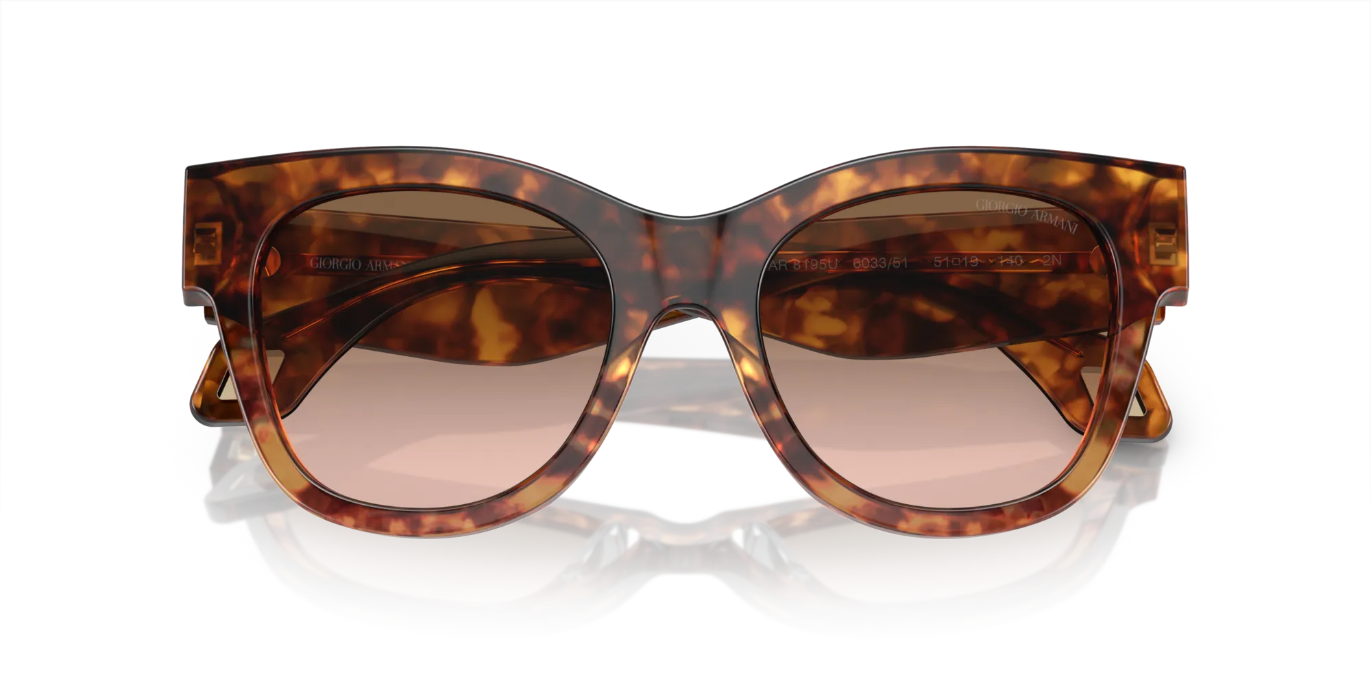 Giorgio Armani AR8195U 603351 Occhiali da sole Acetato Marrone Marrone Squadrata Normale Sfumato - immagine 2