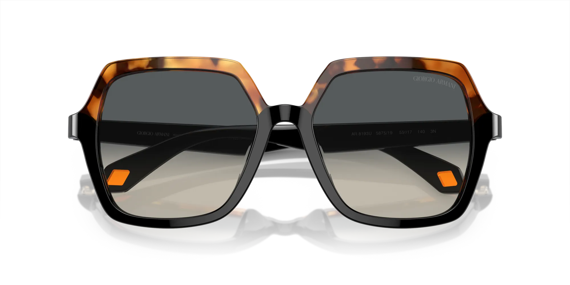Giorgio Armani AR8193U 587519 Occhiali da sole Acetato Tartaruga Grigio Squadrata Normale Sfumato - immagine 2