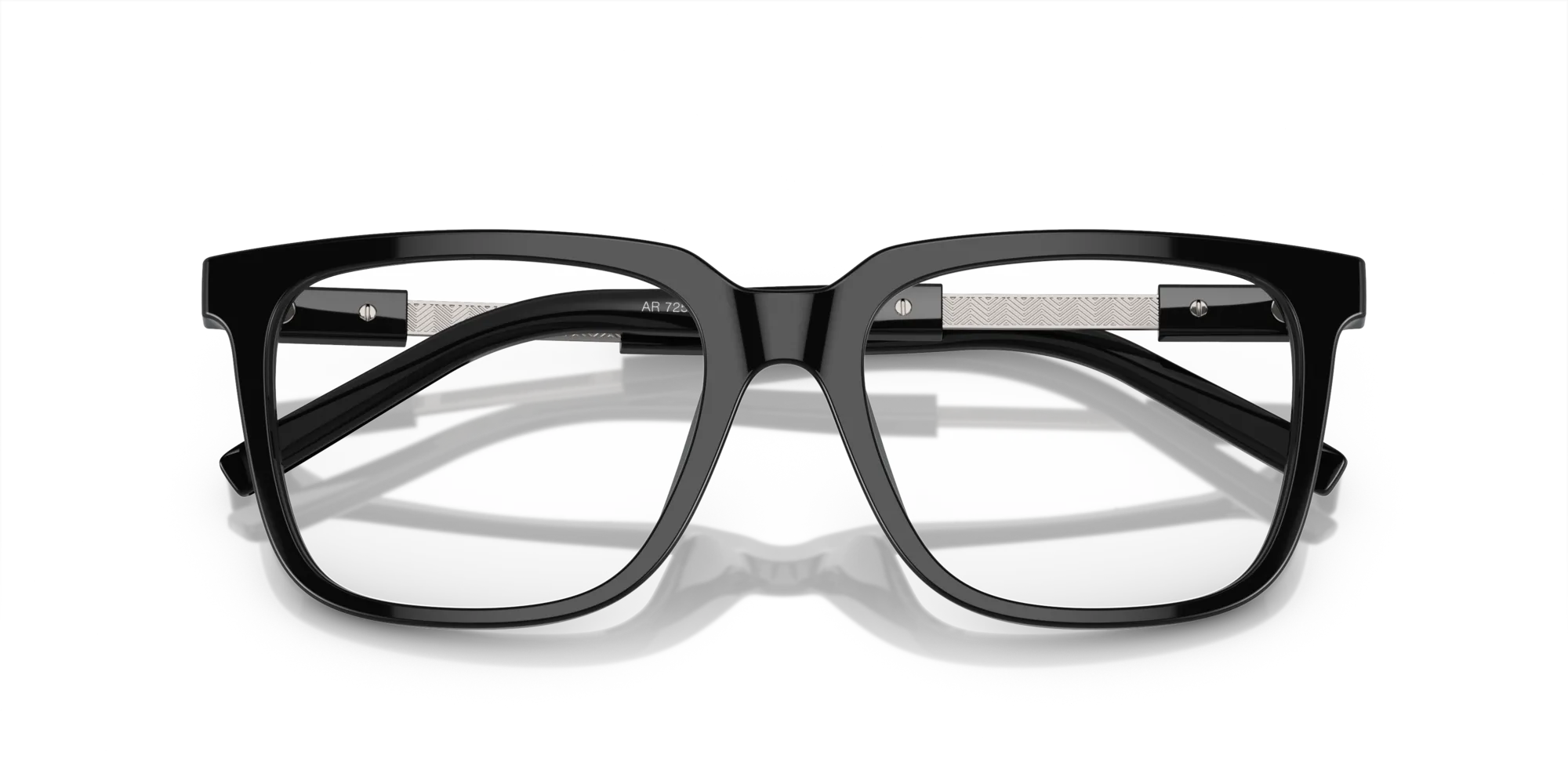 Giorgio Armani AR7252U 5875 Montature da vista Acetato Nero Trasparente Squadrata Normale - immagine 2