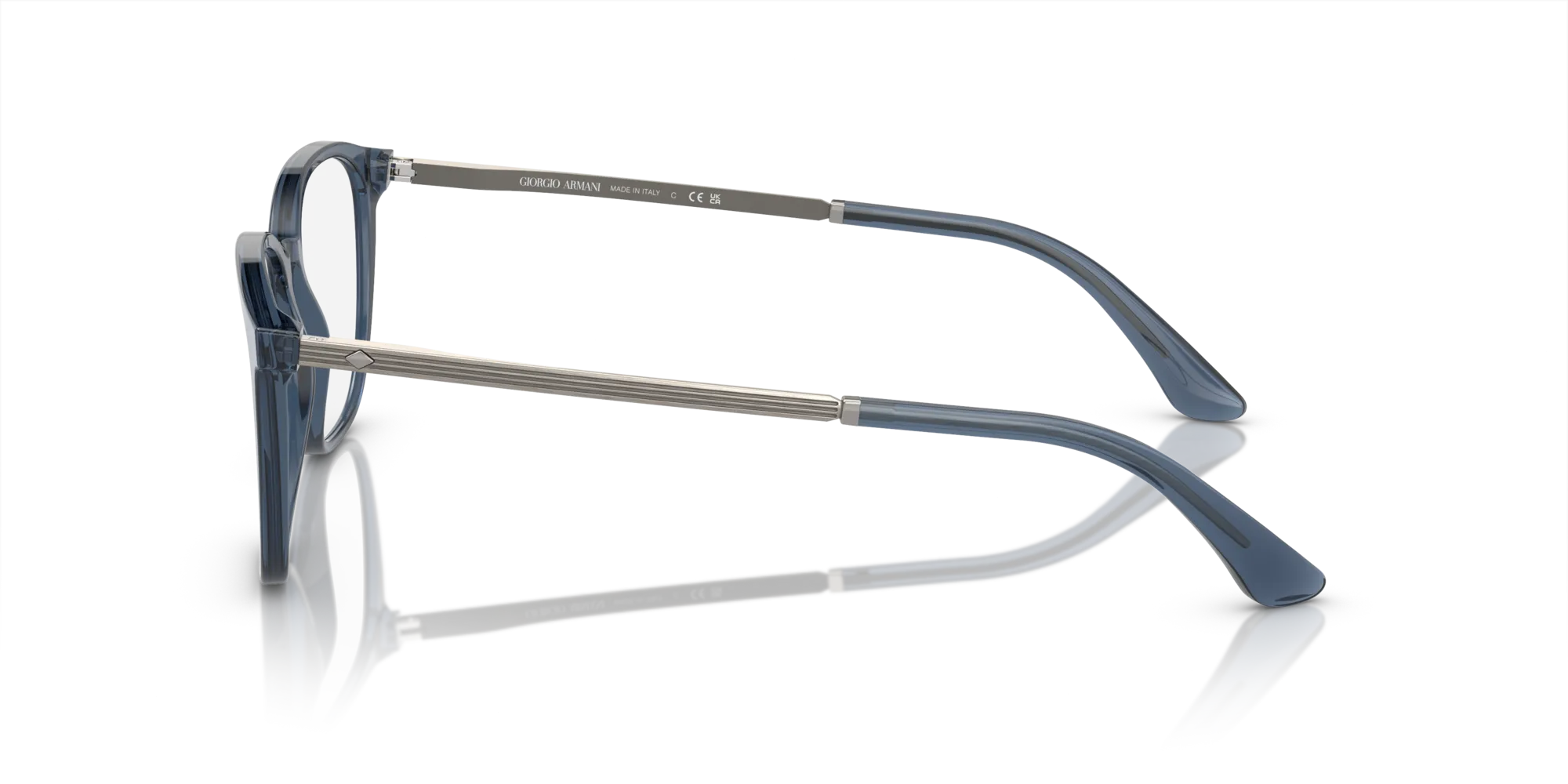 Giorgio Armani AR7250 6035 Montature da vista Acetato Blu Trasparente Squadrata Normale - immagine 4