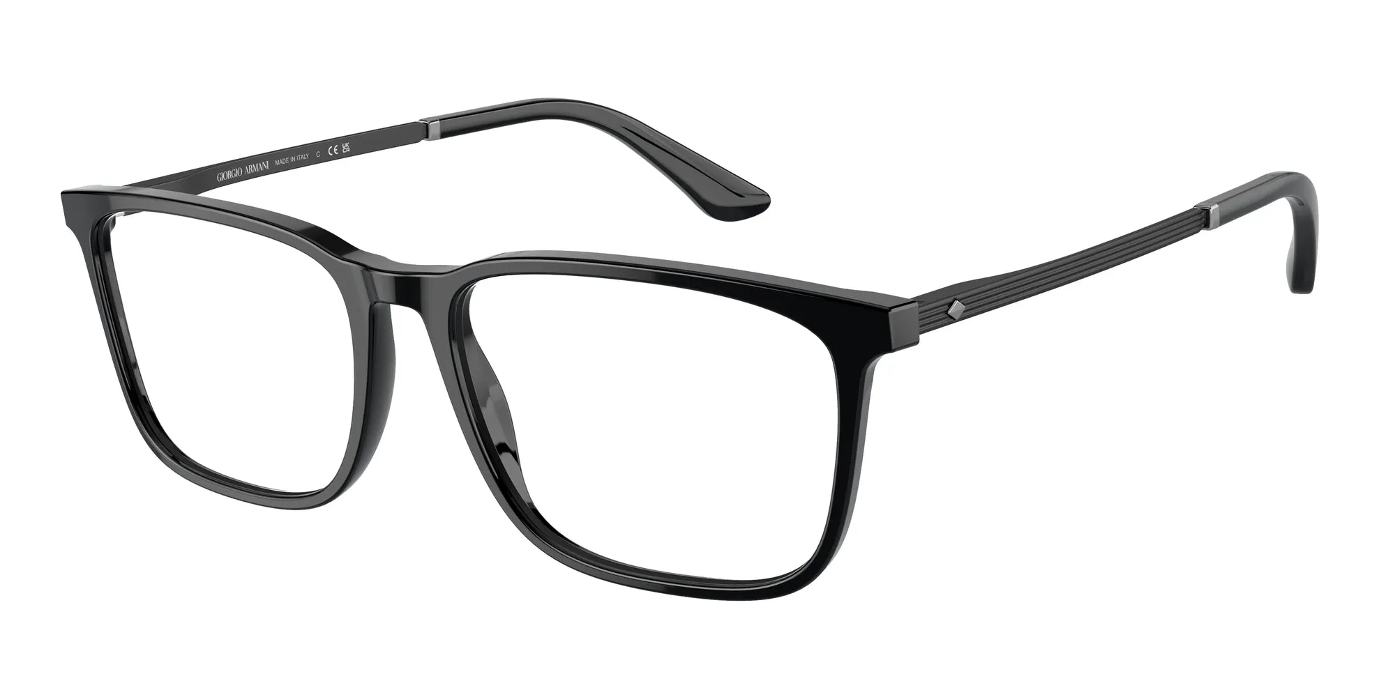 Giorgio Armani AR7249 5001 Montature da vista Acetato Nero Trasparente Squadrata Normale - immagine 1
