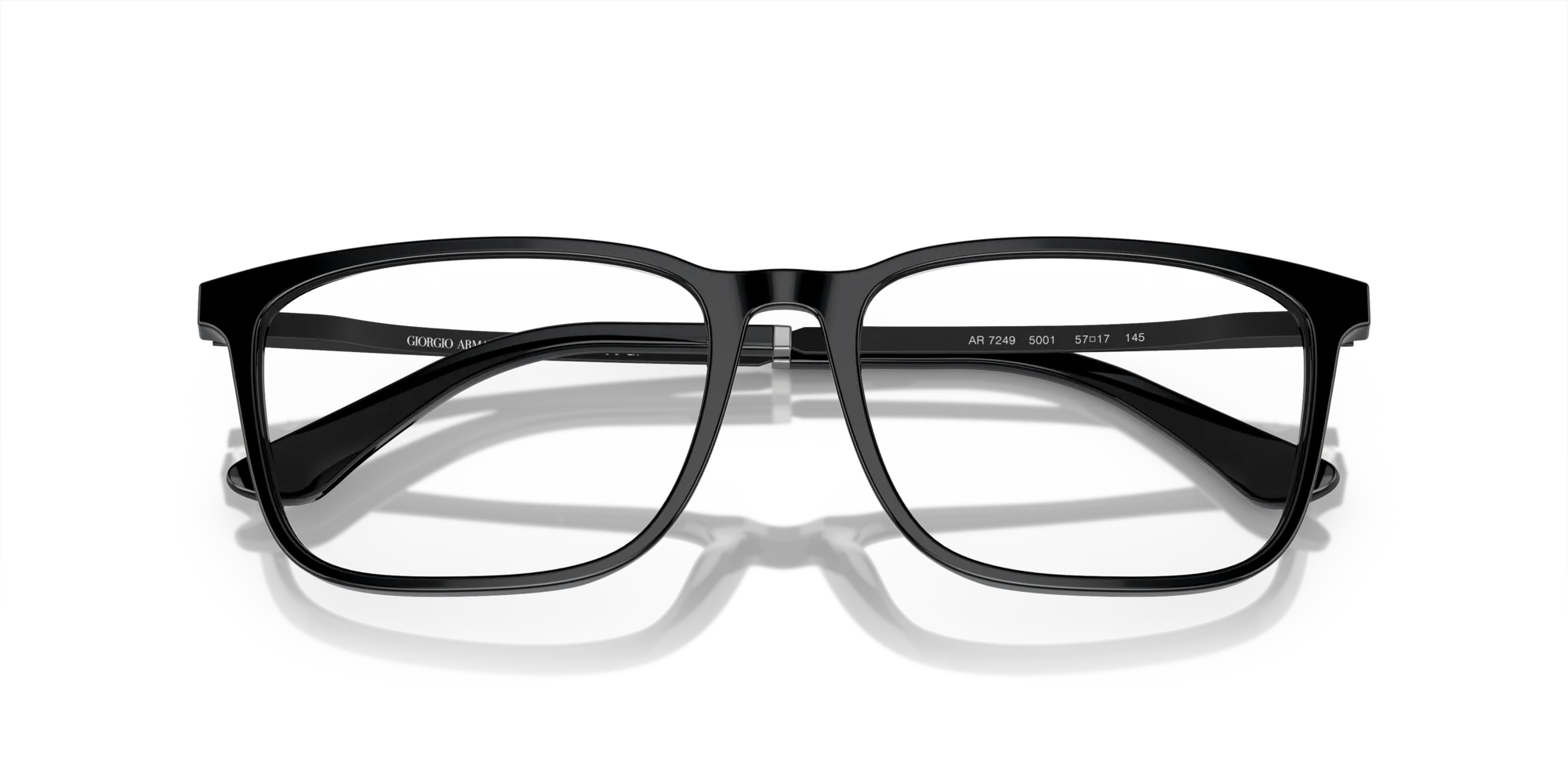 Giorgio Armani AR7249 5001 Montature da vista Acetato Nero Trasparente Squadrata Normale - immagine 2