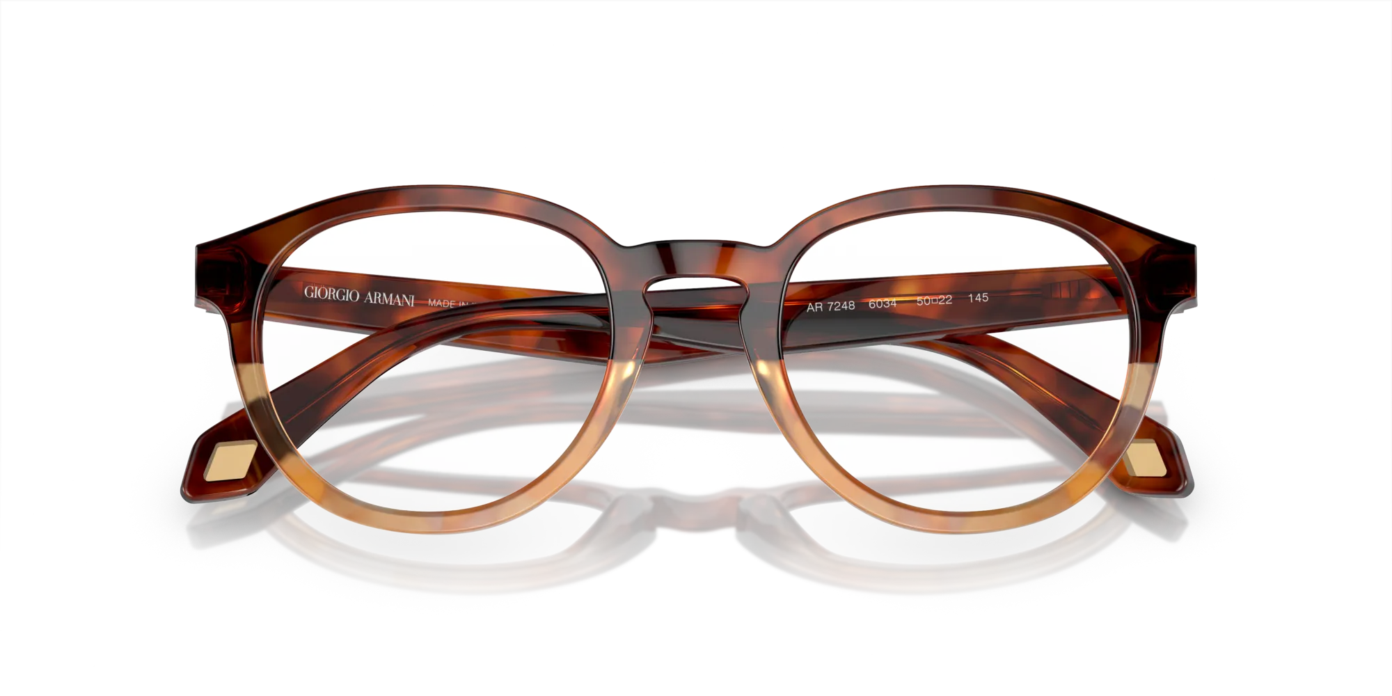 Giorgio Armani AR7248 6034 Montature da vista Acetato Marrone Pantos Normale - immagine 2