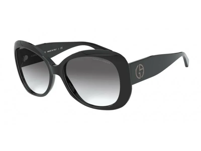 Giorgio Armani AR8132 500111 Occhiali da sole Acetato Nero Grigio Farfalla Normale Sfumato - immagine 1