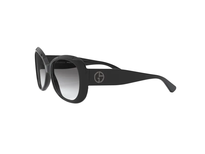 Giorgio Armani AR8132 500111 Occhiali da sole Acetato Nero Grigio Farfalla Normale Sfumato - immagine 3