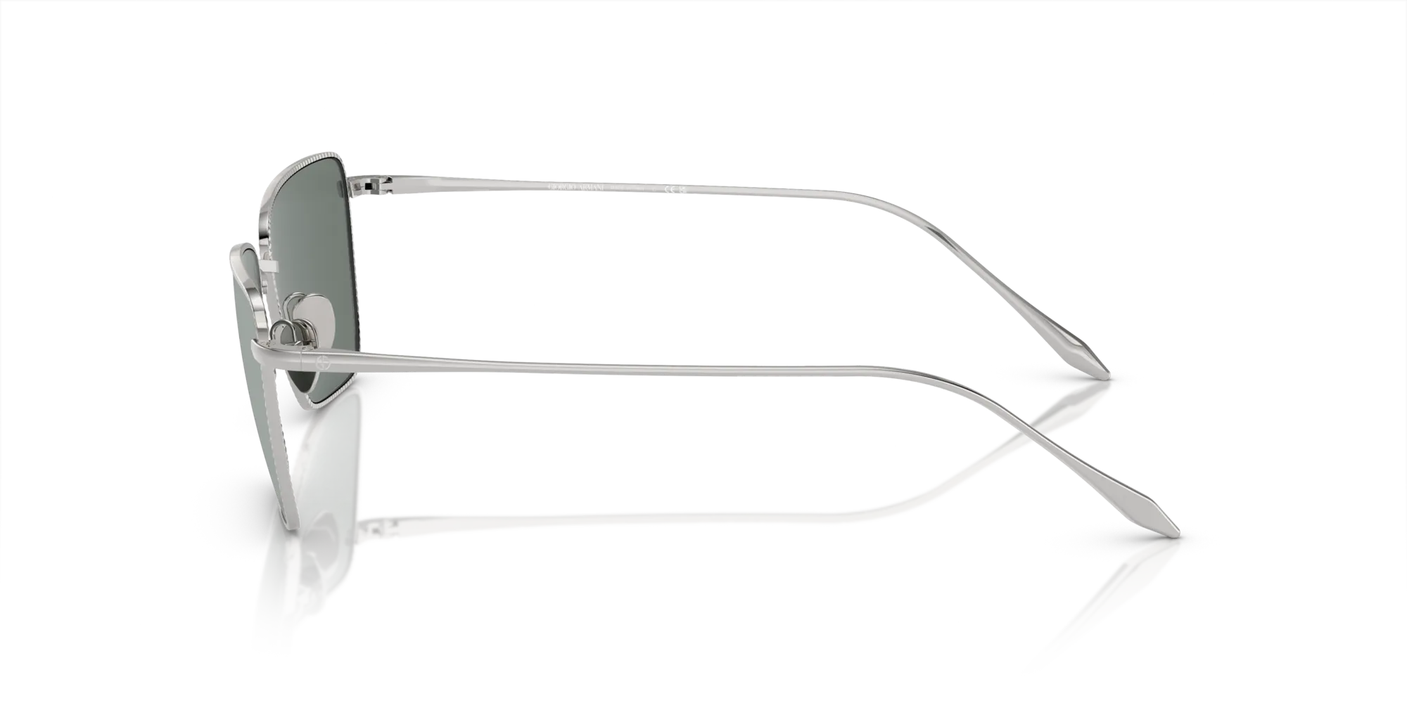 Giorgio Armani AR6153 301511 Occhiali da sole Metallo Argento Grigio Squadrata Normale - immagine 4
