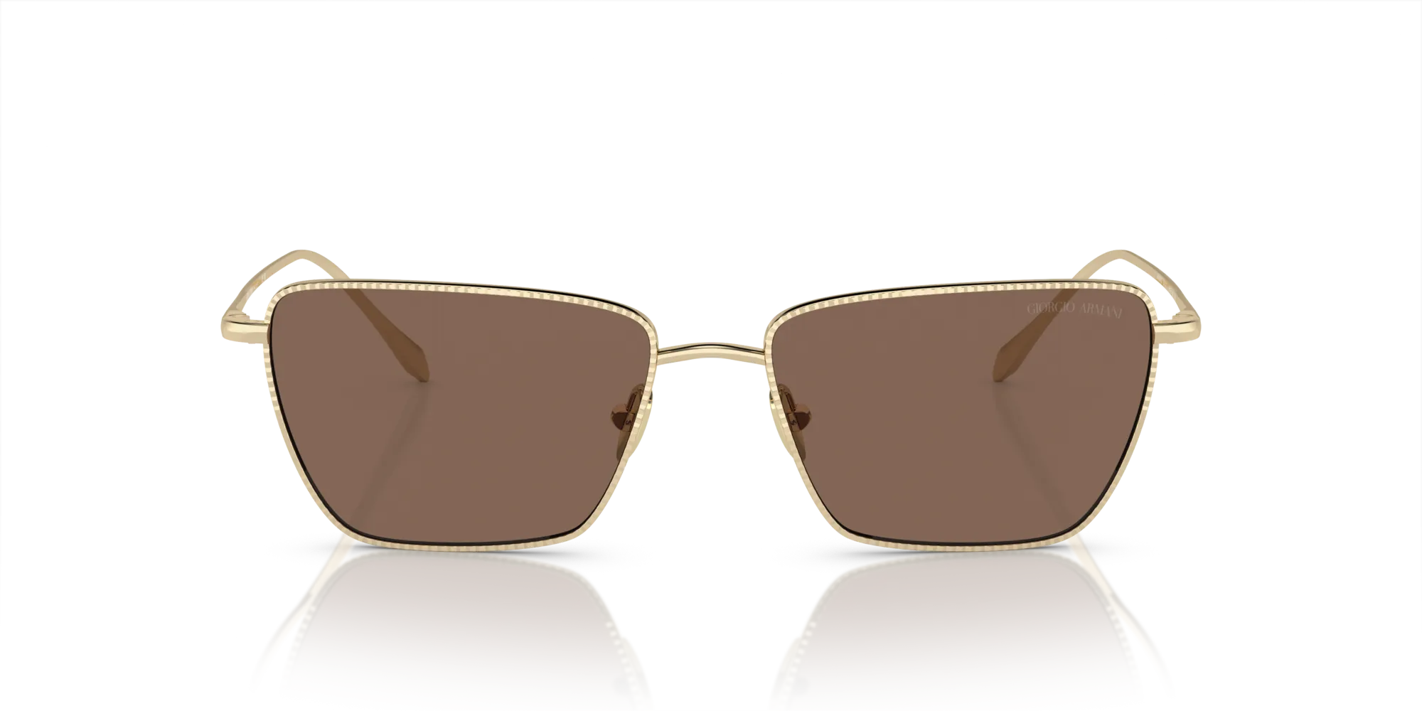 Giorgio Armani AR6153 301373 Occhiali da sole Metallo Oro Marrone Squadrata Normale - immagine 3