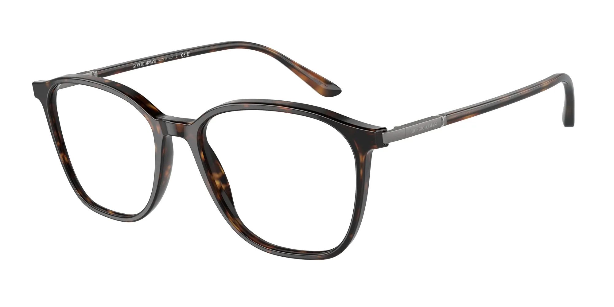 Giorgio Armani AR7236 5026 Montature da vista Acetato Tartaruga Trasparente Squadrata Normale - immagine 1