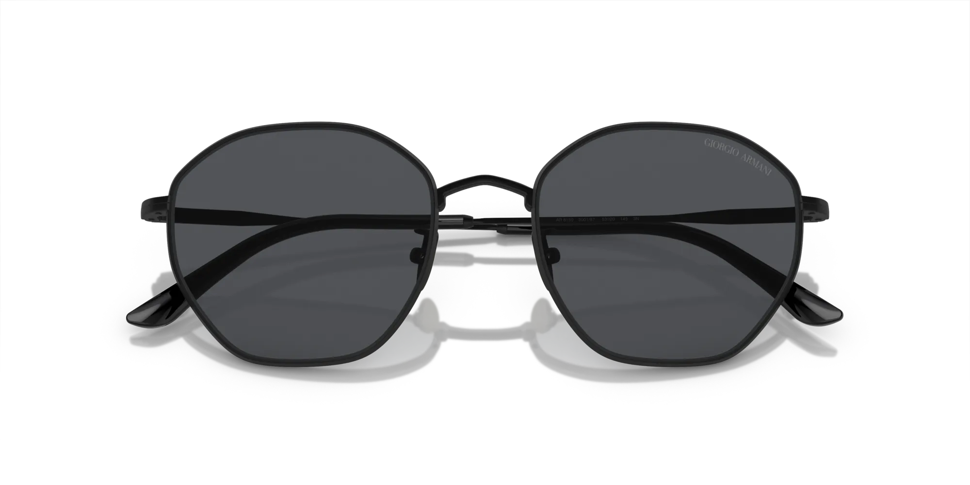 Giorgio Armani AR6150 300187 Occhiali da sole Metallo Nero Grigio Squadrata Normale - immagine 2