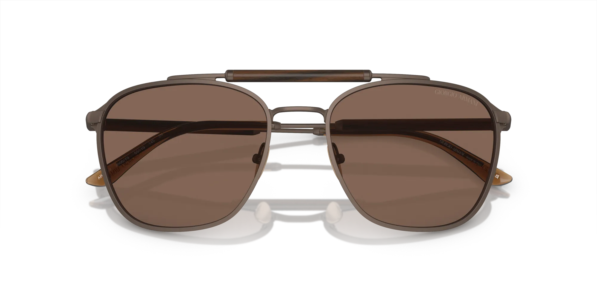 Giorgio Armani AR6149 300673 Occhiali da sole Metallo Bronzo Marrone Squadrata Normale - immagine 2