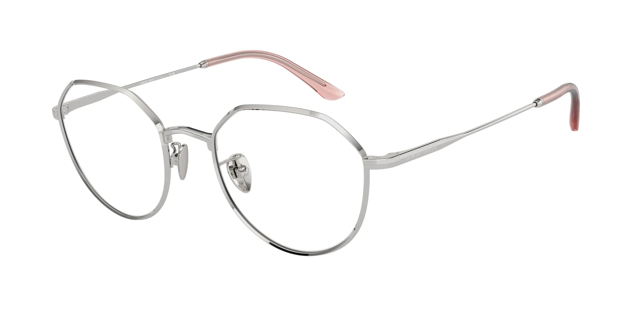 Giorgio Armani AR5142 3015 Montature da vista Metallo Argento Trasparente Rotonda Normale - immagine 1