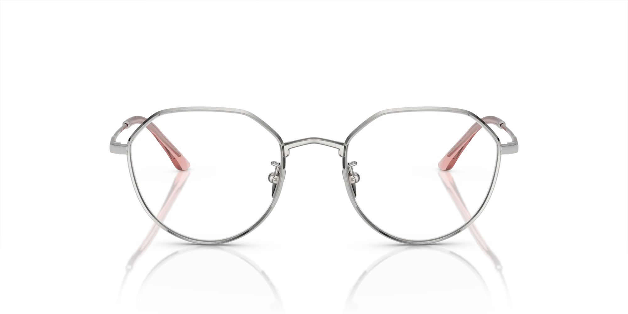 Giorgio Armani AR5142 3015 Montature da vista Metallo Argento Trasparente Rotonda Normale - immagine 3