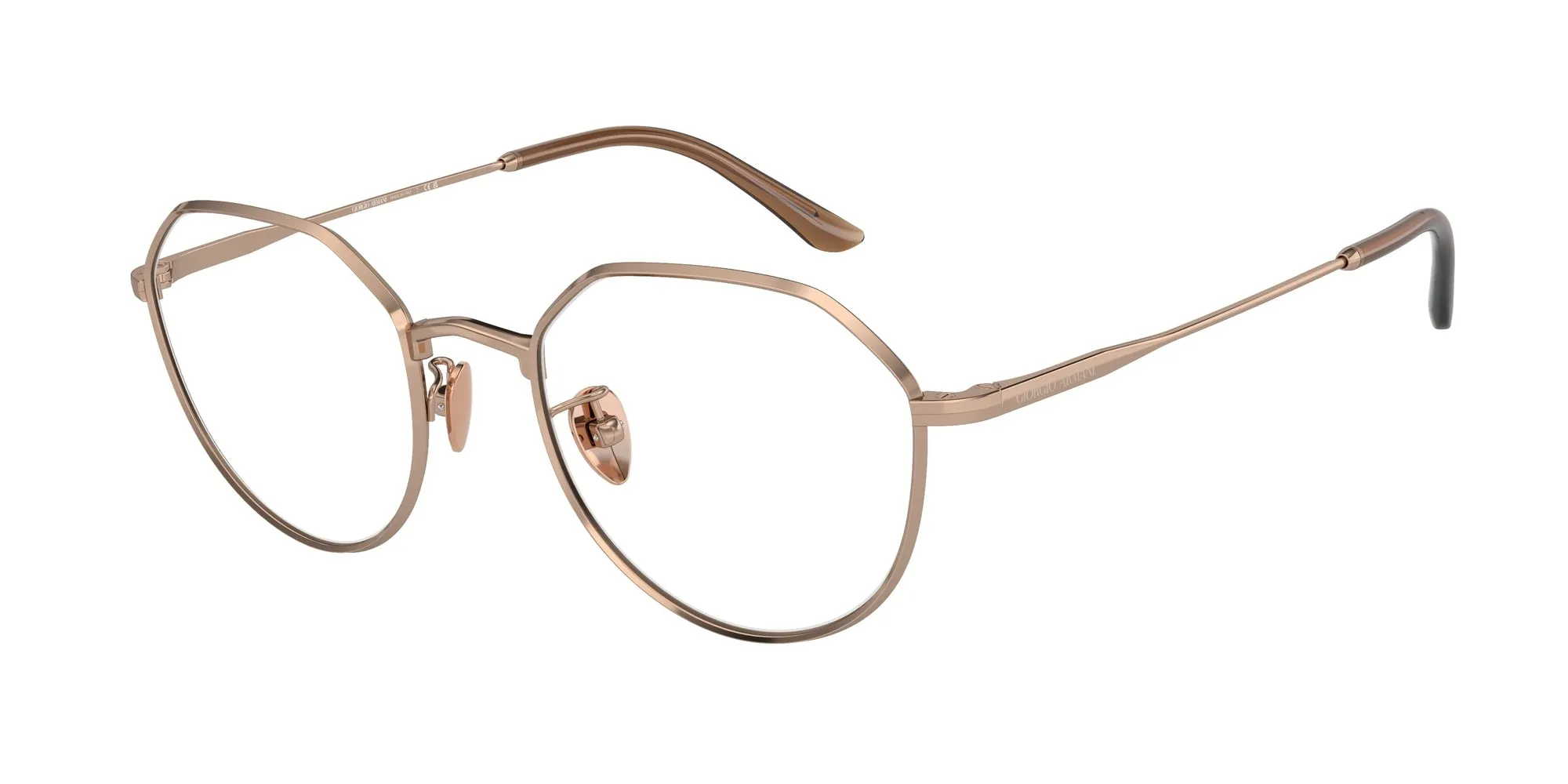 Giorgio Armani AR5142 3011 Montature da vista Metallo Oro Trasparente Rotonda Normale - immagine 1