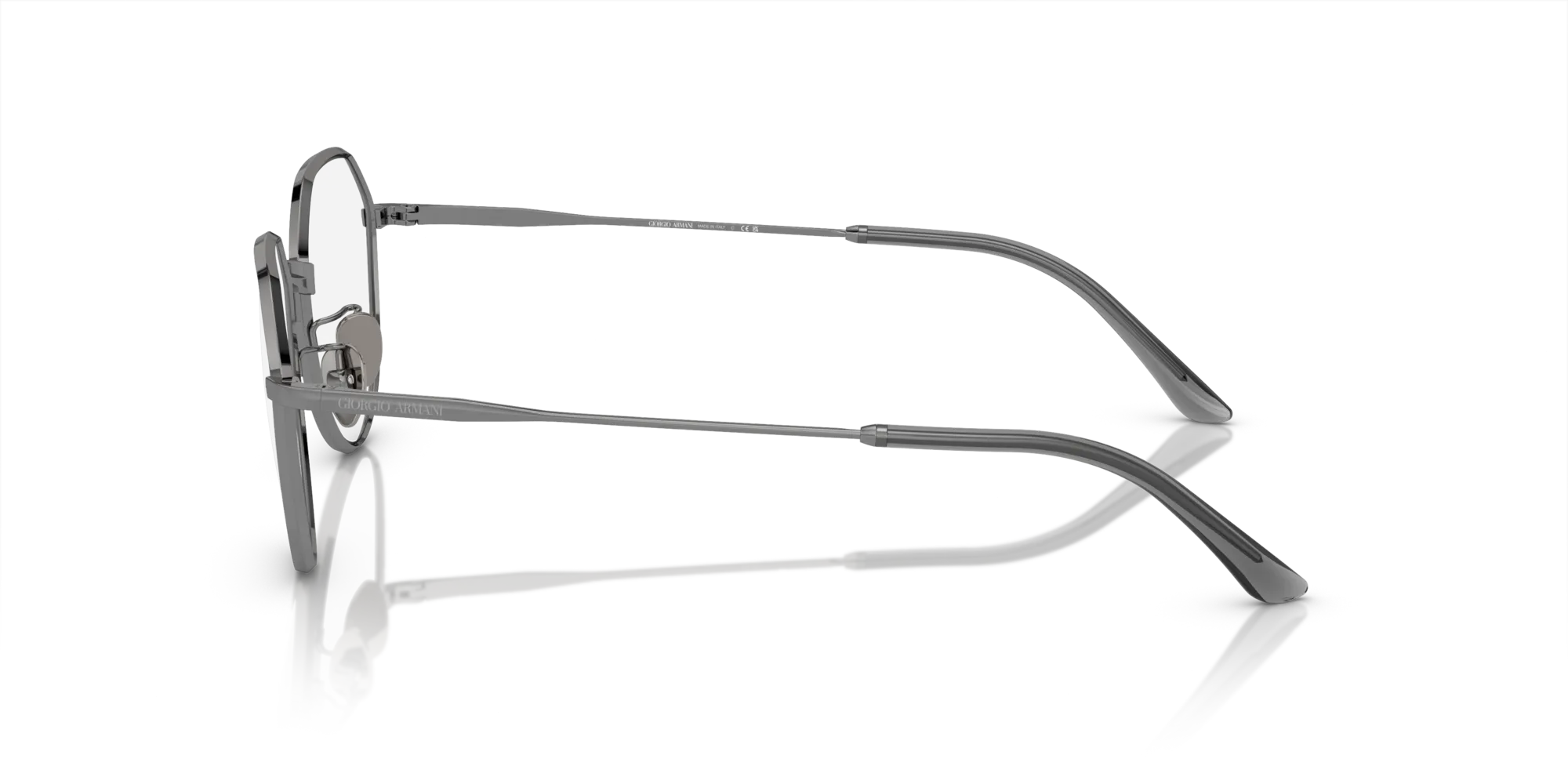 Giorgio Armani AR5142 3010 Montature da vista Metallo Grigio Trasparente Rotonda Normale - immagine 4