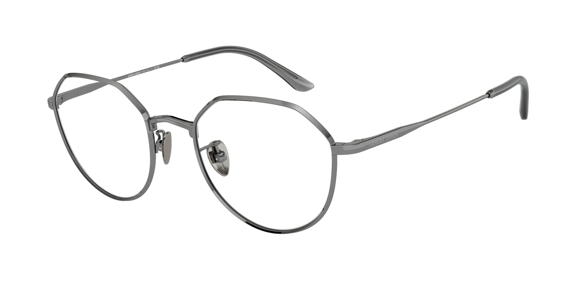 Giorgio Armani AR5142 3010 Montature da vista Metallo Grigio Trasparente Rotonda Normale - immagine 1