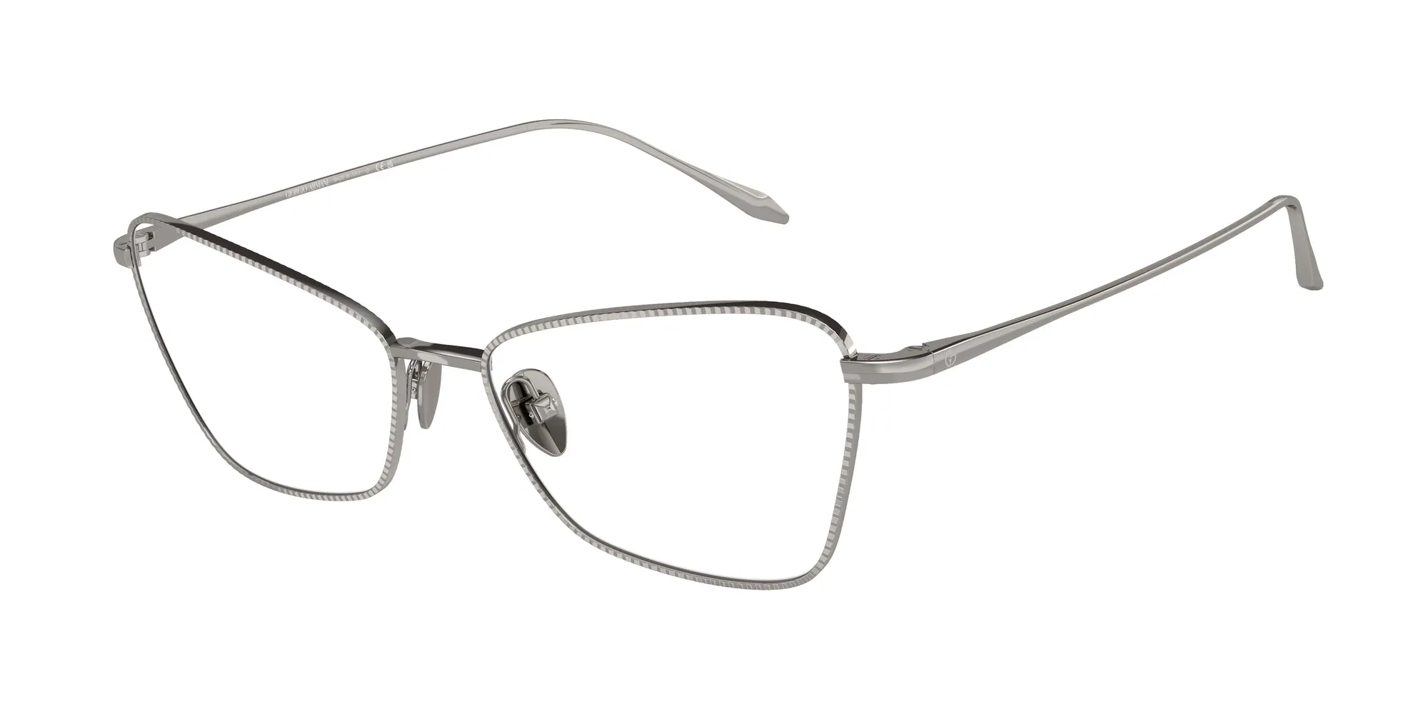 Giorgio Armani AR5140 3010 Montature da vista Acciaio Grigio Trasparente Cat Eye Normale - immagine 1