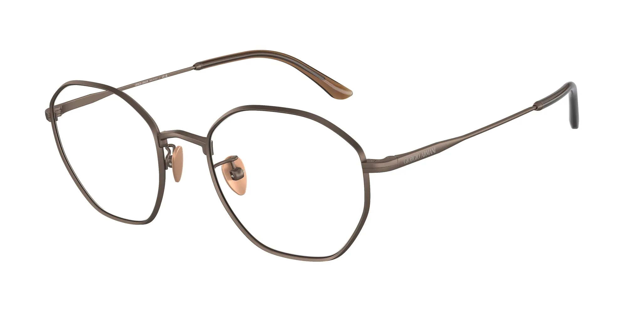 Giorgio Armani AR5139 3006 Montature da vista Metallo Bronzo Trasparente Squadrata Normale - immagine 1