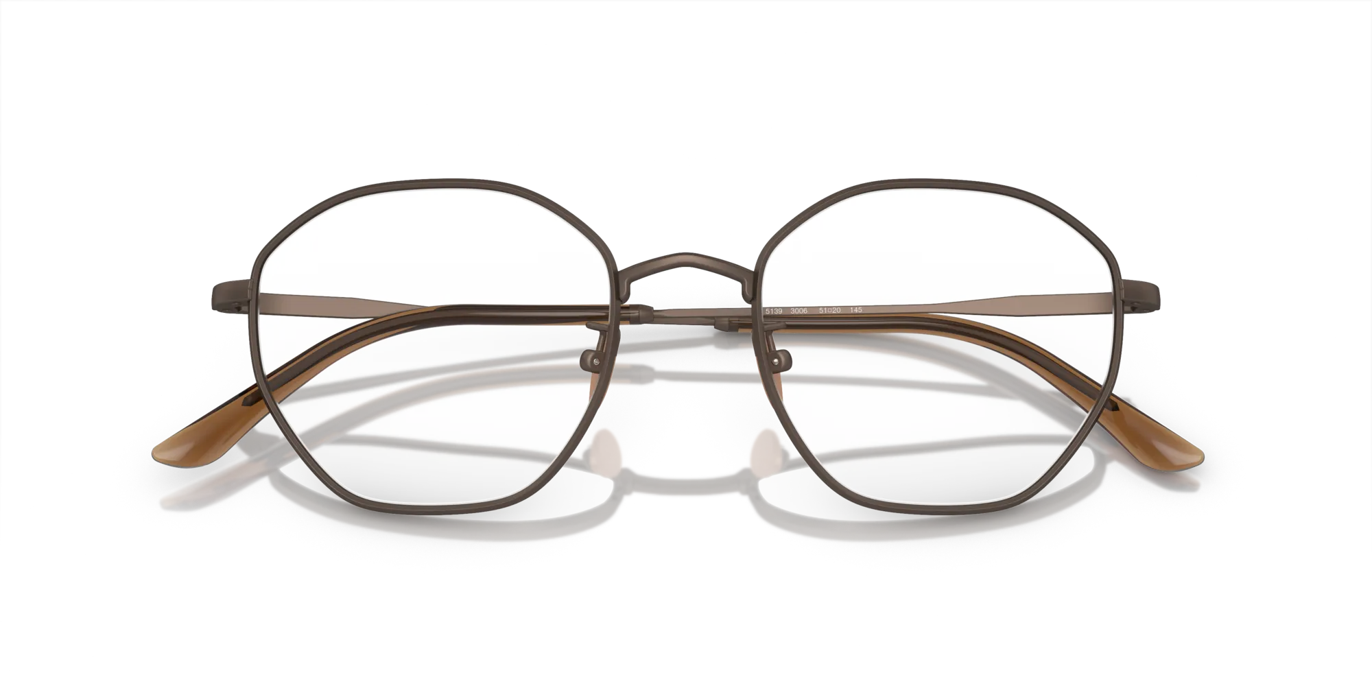 Giorgio Armani AR5139 3006 Montature da vista Metallo Bronzo Trasparente Squadrata Normale - immagine 2