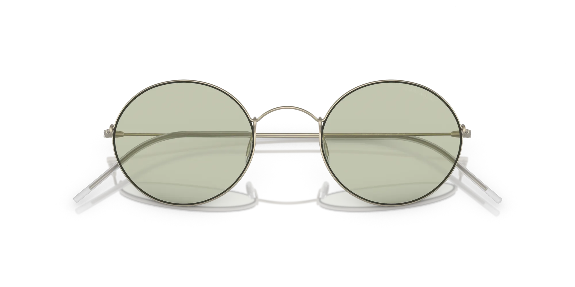 Giorgio Armani AR6115T 3002/2 Occhiali da sole Titanio Oro Verde Rotonda Normale - immagine 2
