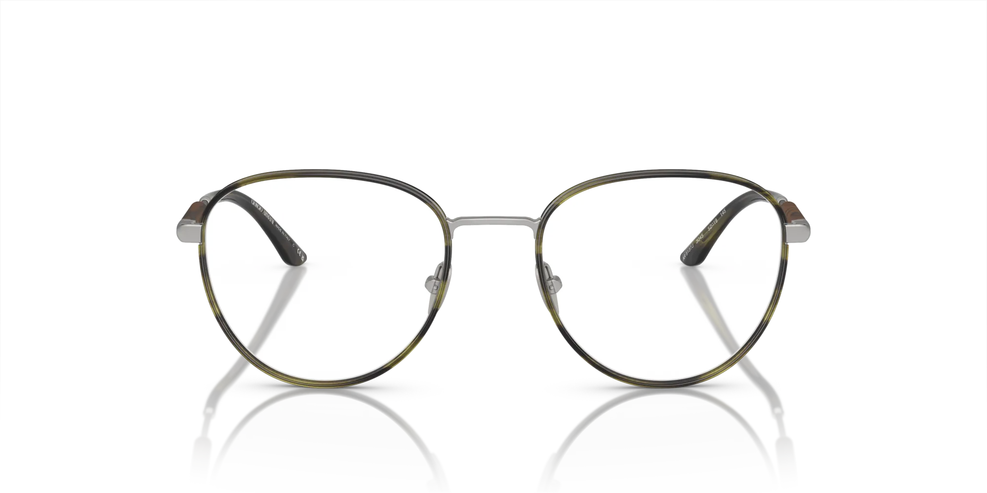 Giorgio Armani AR5137J 3045 Montature da vista Acciaio Argento Trasparente Pantos Normale - immagine 3