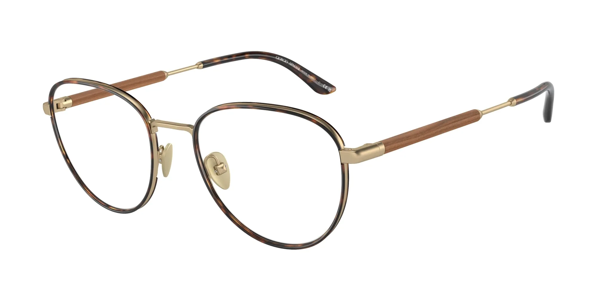 Giorgio Armani AR5137J 3002 Montature da vista Acciaio Oro Trasparente Pantos Normale - immagine 1
