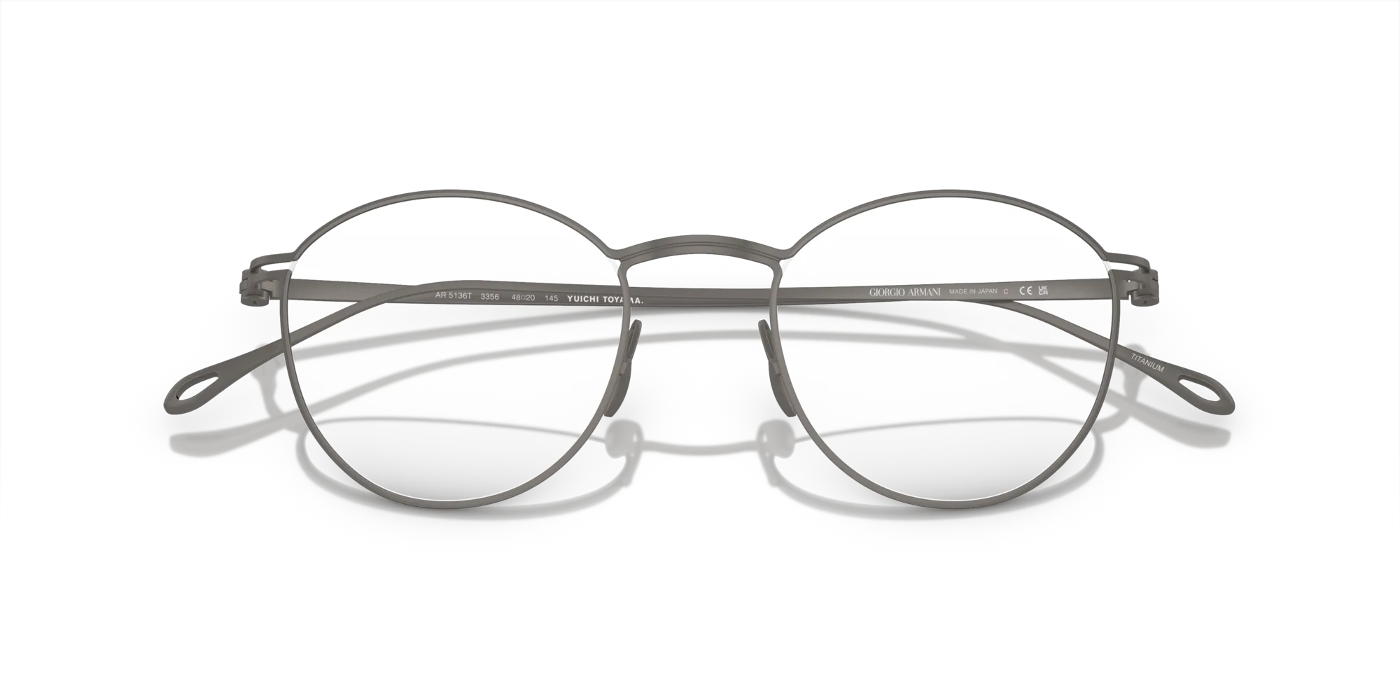 Giorgio Armani AR5136T 3356 Montature da vista Titanio Grigio Pantos Normale - immagine 2