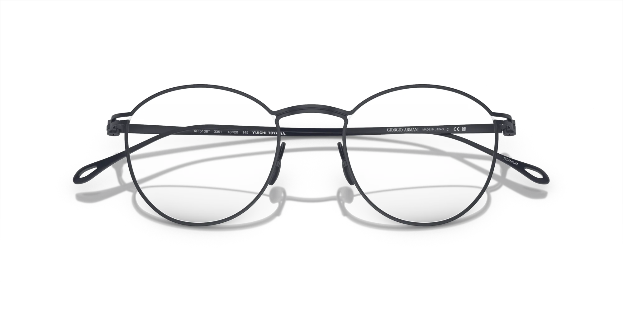 Giorgio Armani AR5136T 3351 Montature da vista Titanio Blu Pantos Normale - immagine 2