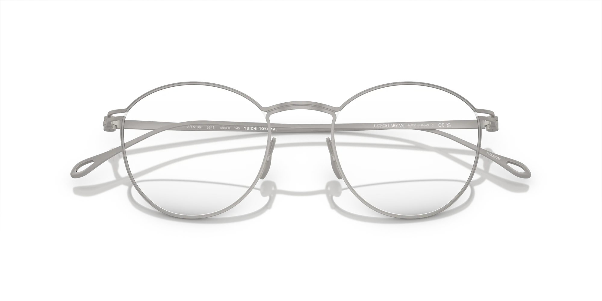 Giorgio Armani AR5136T 3346 Montature da vista Titanio Argento Pantos Normale - immagine 2