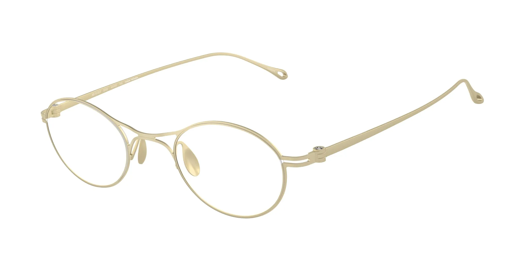 Giorgio Armani AR5135T 3355 Montature da vista Titanio Oro Rotonda Normale - immagine 1