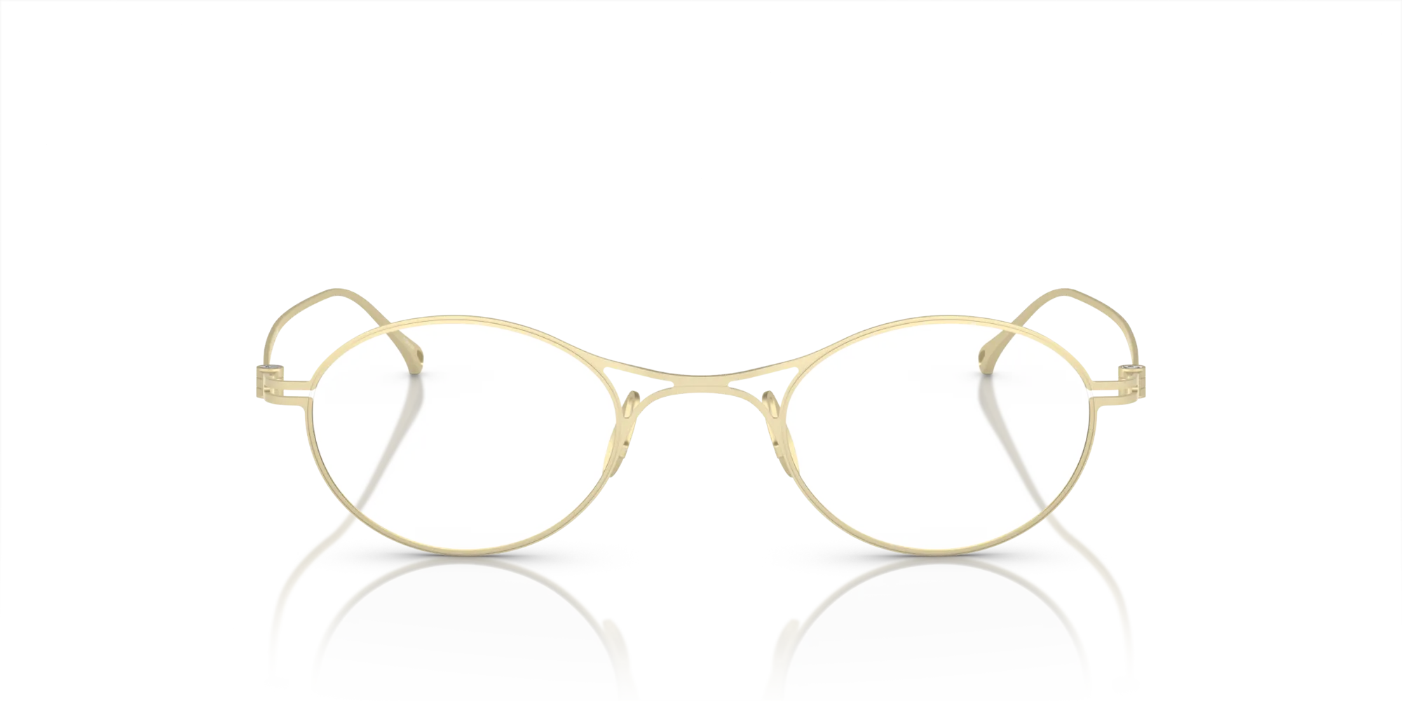 Giorgio Armani AR5135T 3355 Montature da vista Titanio Oro Rotonda Normale - immagine 3