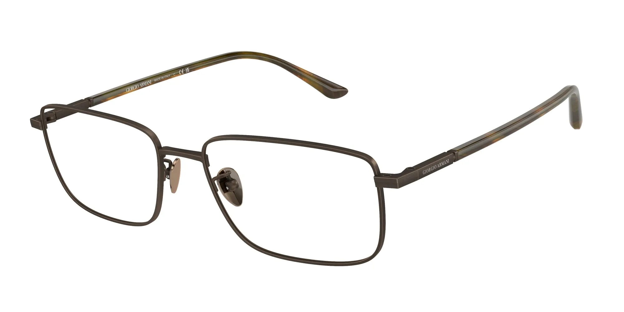 Giorgio Armani AR5133 3260 Montature da vista Acciaio Marrone Trasparente Squadrata Normale - immagine 1