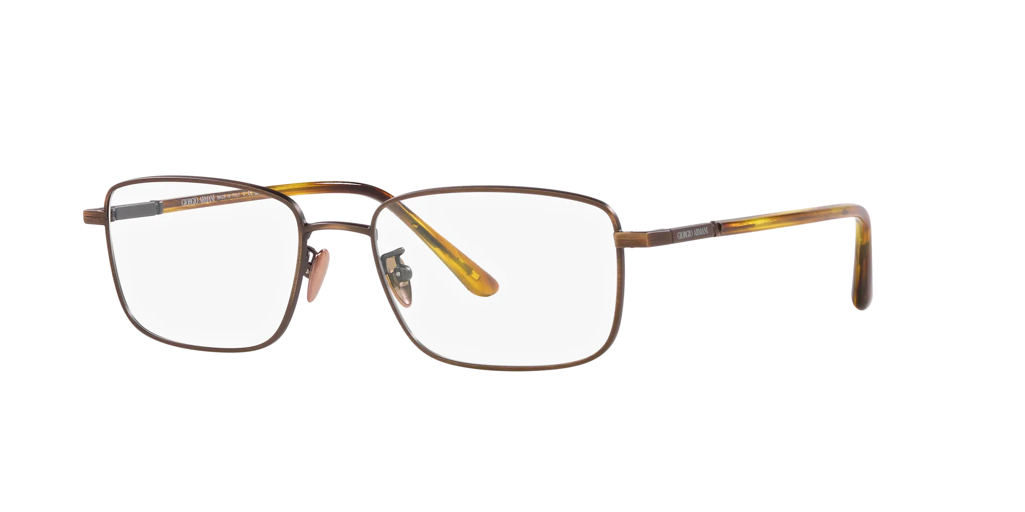 Giorgio Armani AR5133 3260 Montature da vista Acciaio Marrone Trasparente Squadrata Normale - immagine 3