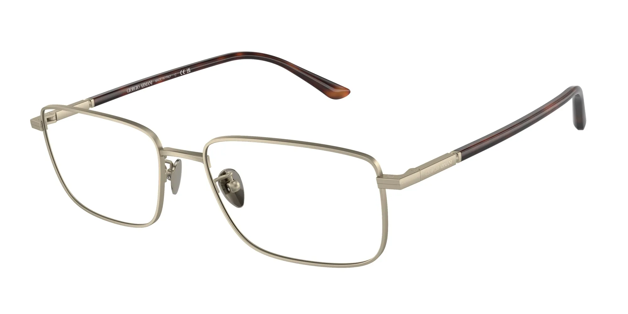 Giorgio Armani AR5133 3002 Montature da vista Acciaio Oro Trasparente Squadrata Normale - immagine 1