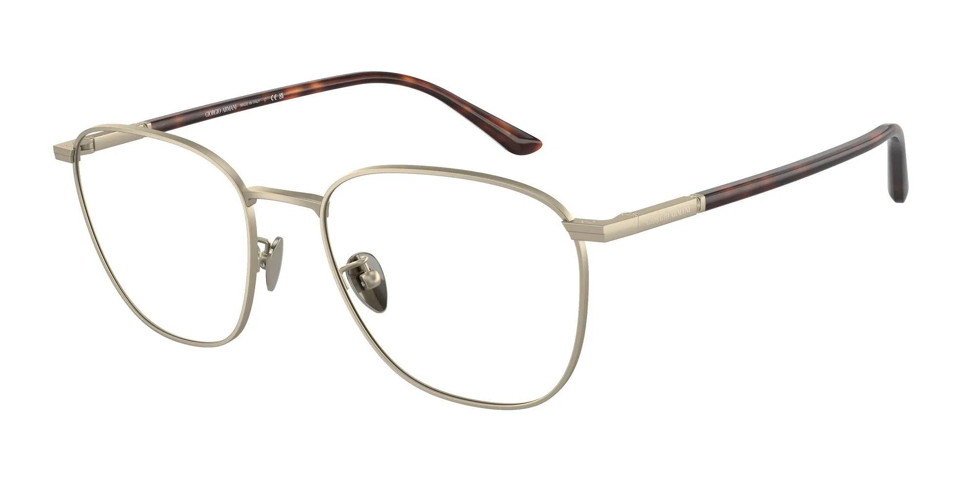 Giorgio Armani AR5132 3002 Montature da vista Acciaio Oro Trasparente Squadrata Normale - immagine 1