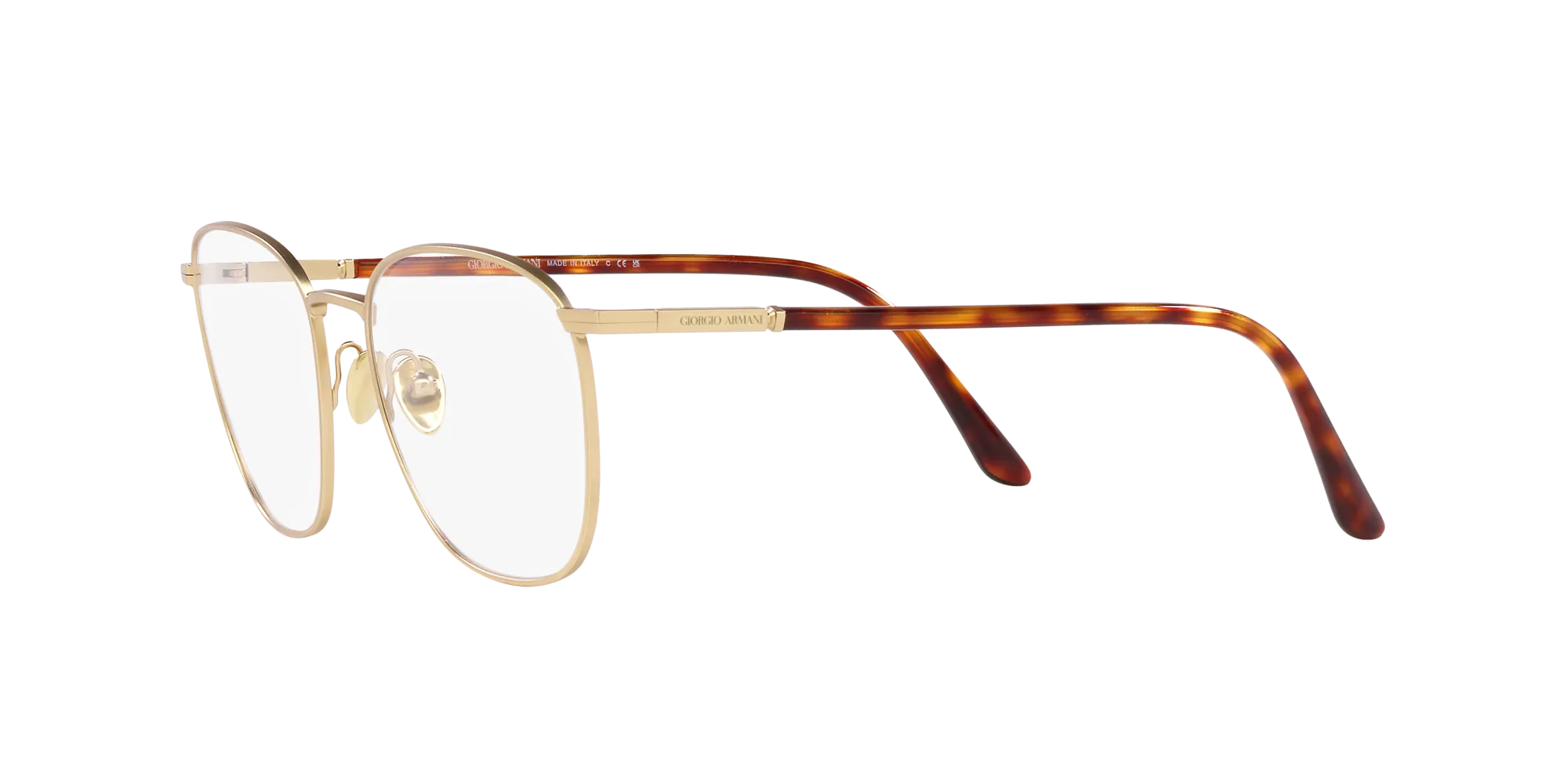 Giorgio Armani AR5132 3002 Montature da vista Acciaio Oro Trasparente Squadrata Normale - immagine 4