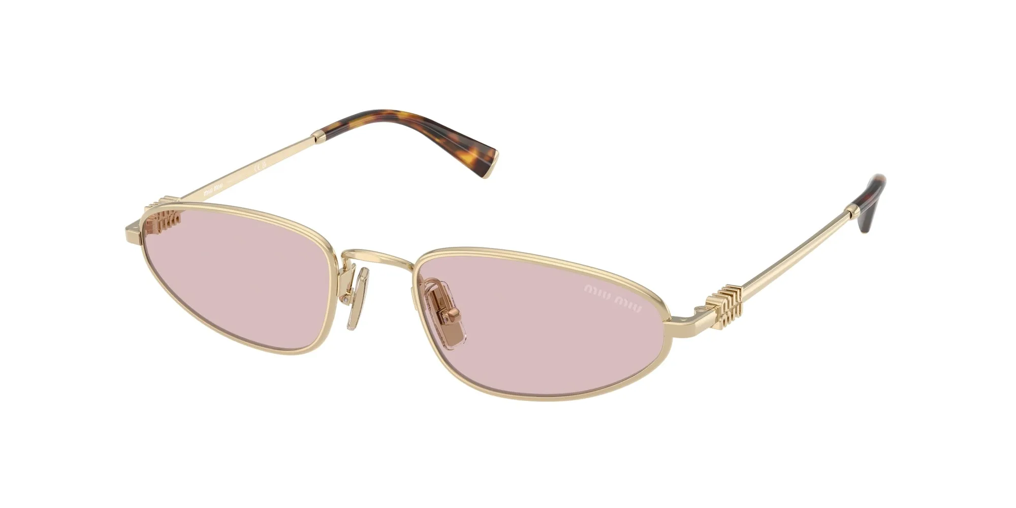 Miu Miu MU A52S ZVN4I0 Occhiali da sole Metallo Oro Rosa Geometrica Normale - immagine 1