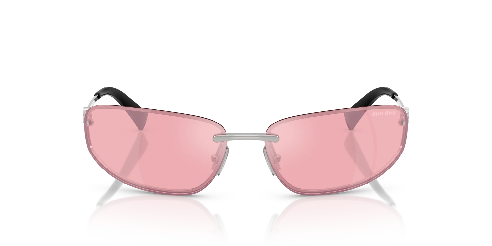 Miu Miu MU A50S 1BC70J Occhiali da sole Metallo Argento [""] Rotonda Normale - immagine 3