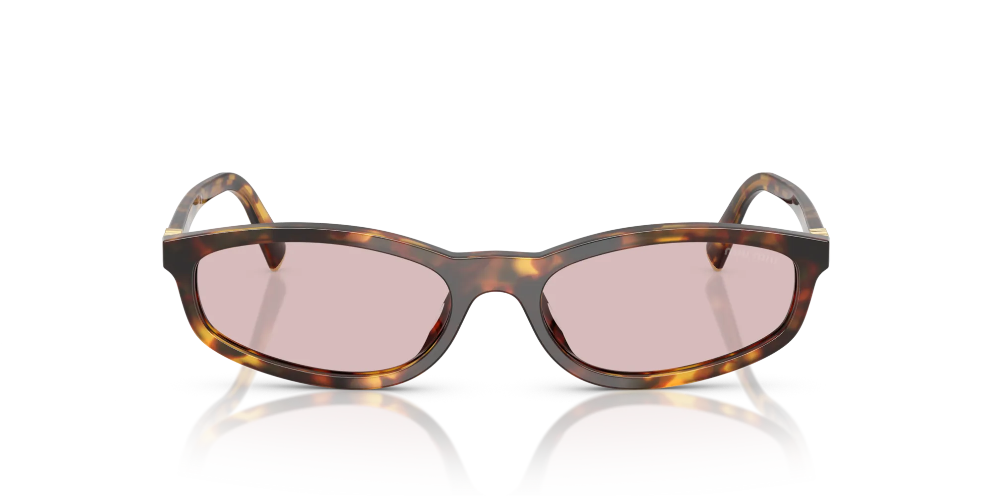 Miu Miu MU A06S 14L4I0 Occhiali da sole Acetato Tartaruga Rosa Geometrica Normale - immagine 3