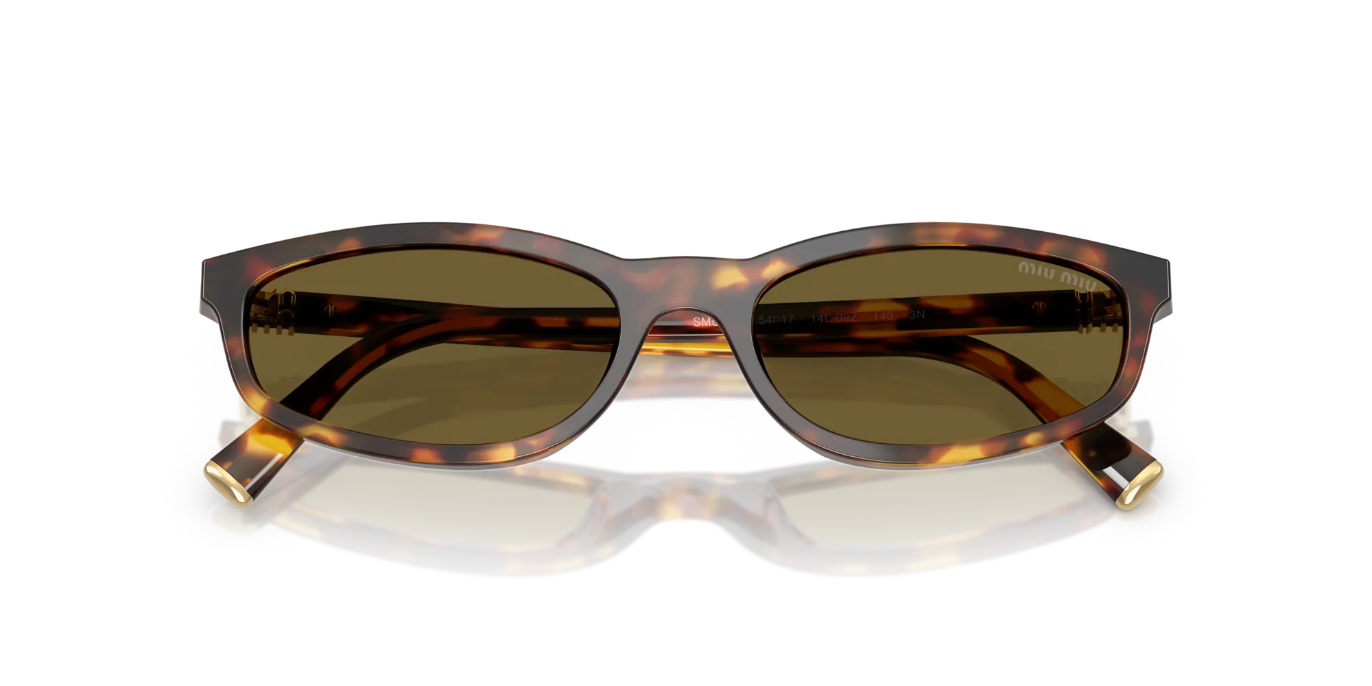 Miu Miu MU A06S 14L09Z Occhiali da sole Acetato Tartaruga Marrone Geometrica Normale - immagine 2